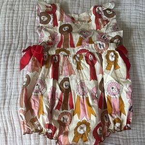 Worn once pink chicken “best in show” bubble